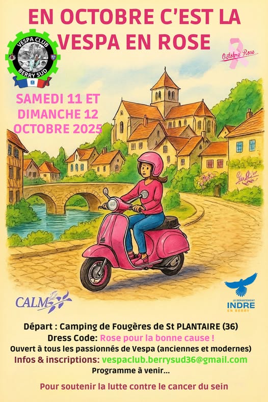 En Octobre c'est la Vespa en Rose